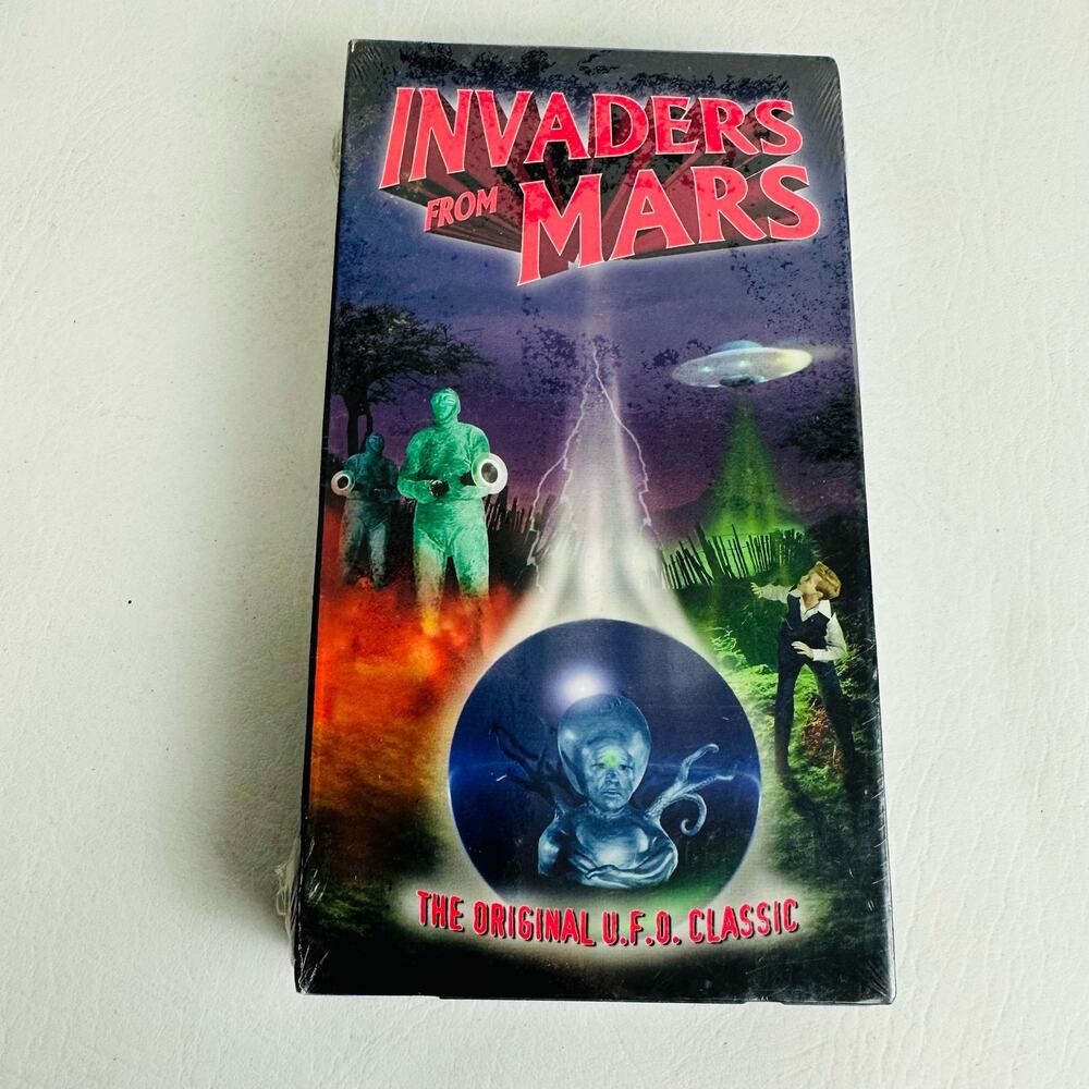 Vintage Goodtimes Invaders from Mars Movie VHS‎ Tape Mystery Suspense Scary